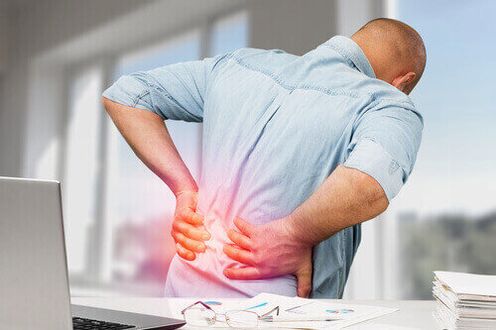 Acute back pain from overexertion or injury